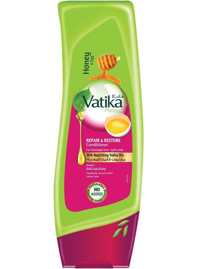 Vatika Naturals Repair And Restore Conditioner - Enriched With Egg And Honey - For Damaged Hair And Split-Ends - 400ML - Image 1